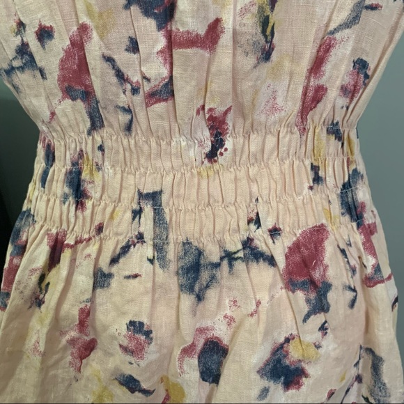 BELLAMBRA DUSTY PINK FLORAL LINEN MIDI DRESS SIZE L - Picture 5 of 10